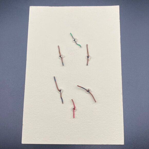 Antique Oval Black Jet Glass Buttons Set 6 Carded Victorian Faceted Self Shank - Picture 8 of 8